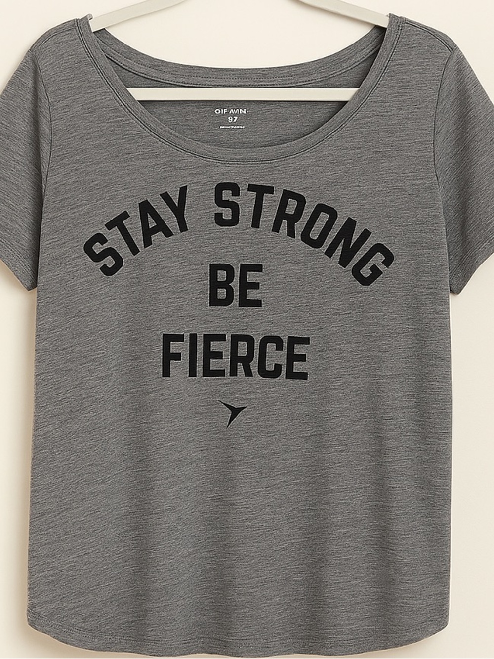 Old Navy Active Stay Strong Be Fierce Gray Women XL Graphic Tee Short Sleeve Top
